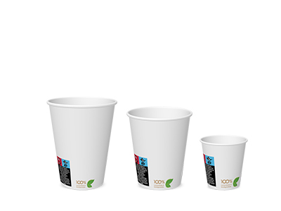 Gobelet en Papier Blanc Compostable