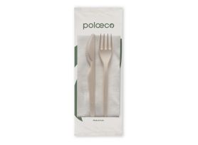 BIS FORK + KNIFE COMPOSTABLE WHITE + 2-PLY NAPKIN