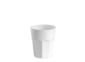 VERRE COCKTAIL 250 cc PP BLANC COULEUR PLEIN