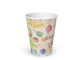 VASO 12 oz PAP-PE OPACO FRUITSBALL