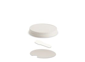 FLAT LID WITH SPOON FOR PAPER CUP 90/120 cc PAP-PE