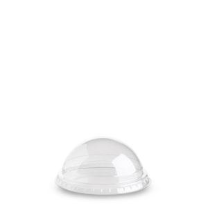 DOME LID WITHOUT HOLE R-PET TRANSPARENT