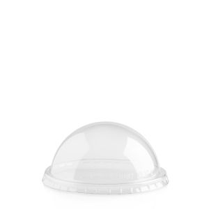 DOME LID WITHOUT HOLE R-PET TRANSPARENT