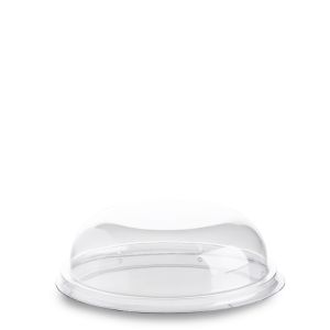 DOME LID WITHOUT HOLE R-PET TRANSPARENT