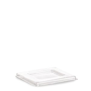 FLAT LID WITHOUT HOLE R-PET TRANSPARENT