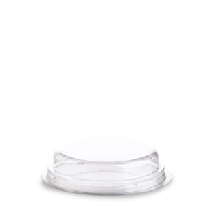 DOME LID WITHOUT HOLE R-PET TRANSPARENT