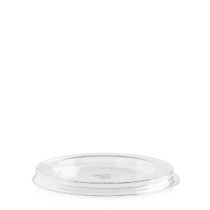 FLAT LID WITH CROSS HOLE R-PET TRANSPARENT