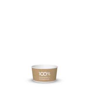 POT EN CARTON COMPOSTABLE 170 cc PAP-PLA OPAQUE HAVANA