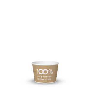 POT EN CARTON COMPOSTABLE 290 cc PAP-PLA OPAQUE HAVANA