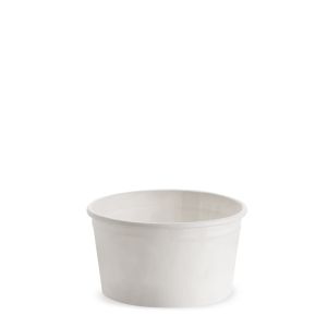 POT EN CARTON COMPOSTABLE 90 cc PAP-PLA OPAQUE AVEC ENCOCHE